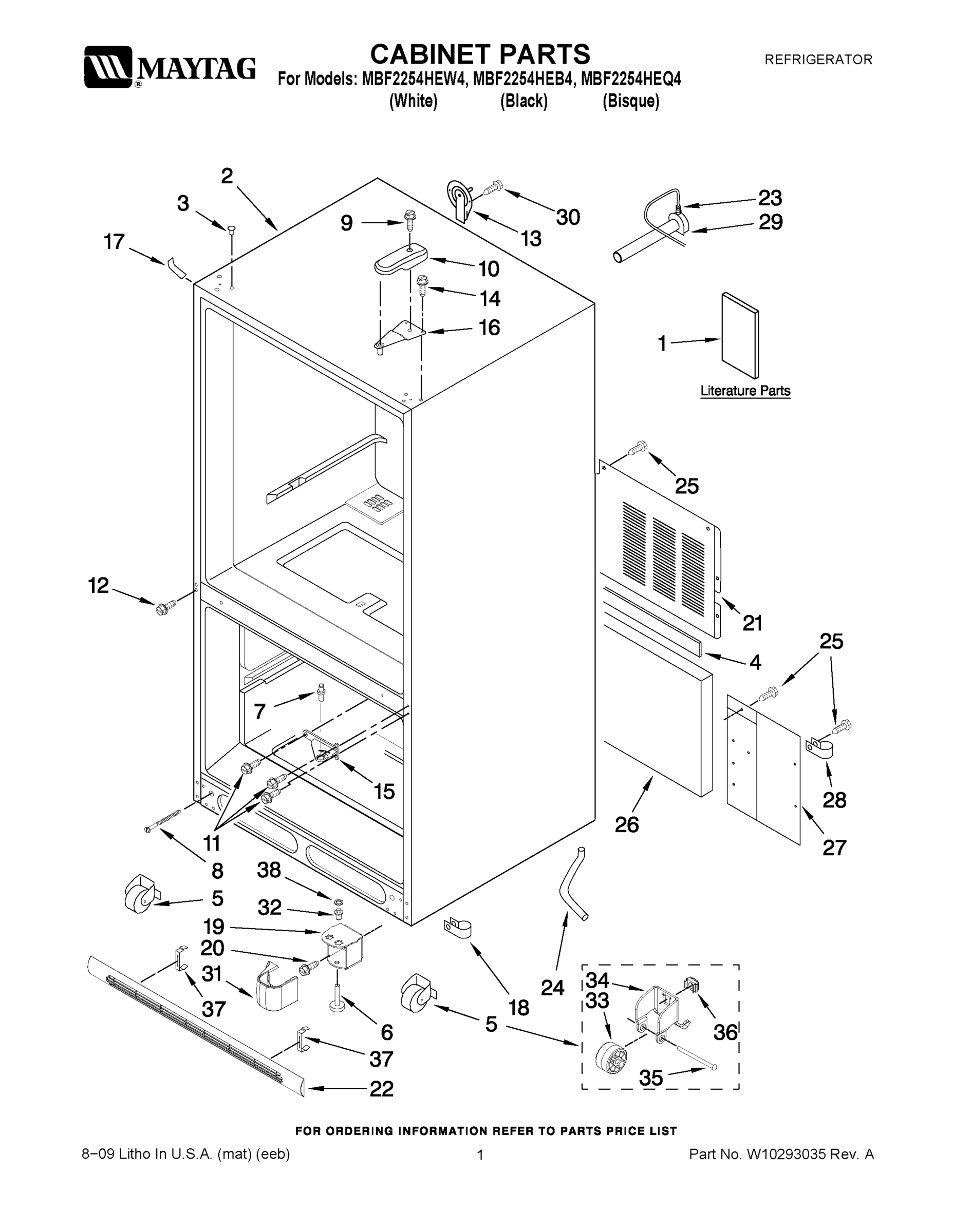 01 - CABINET PARTS