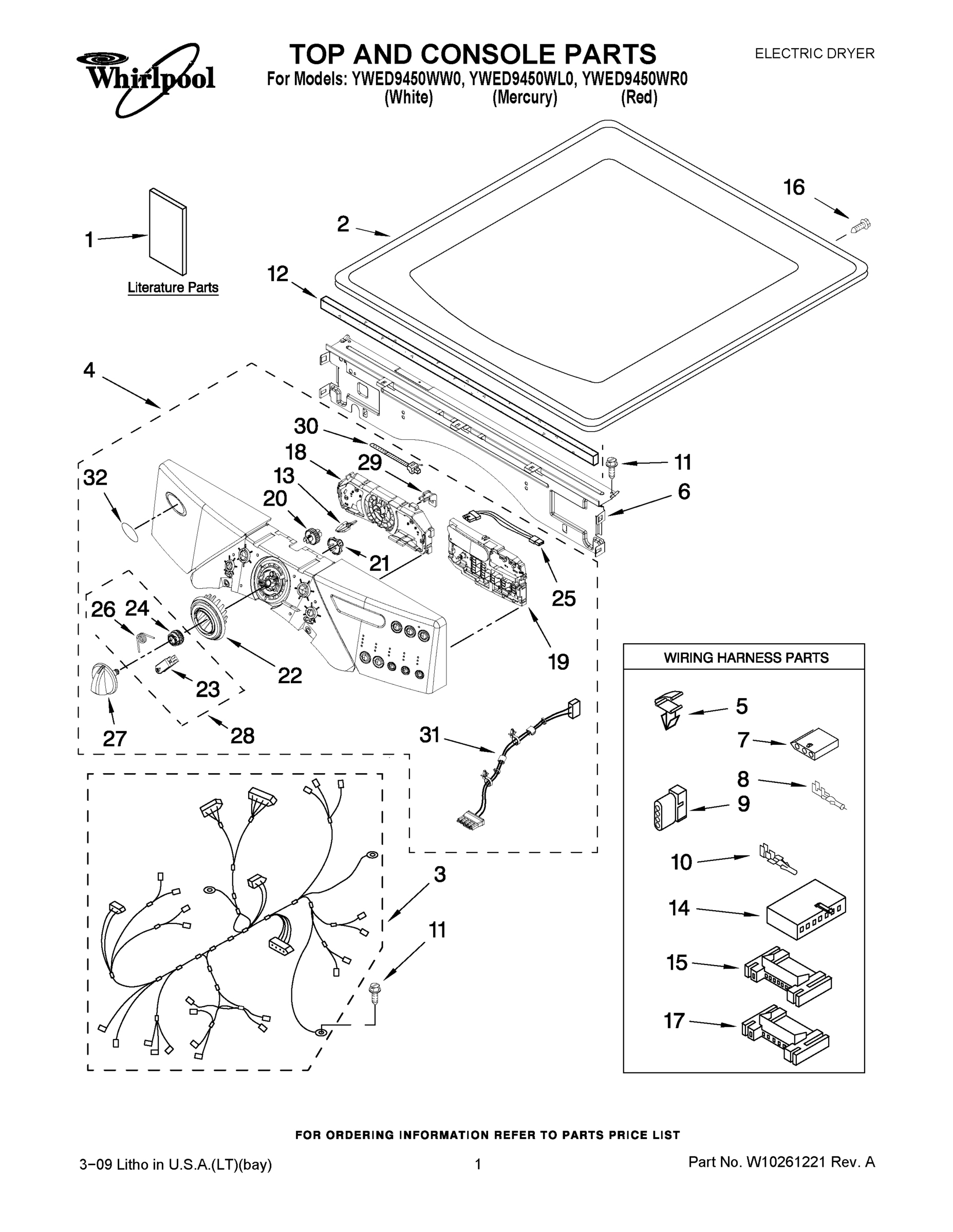 01 - TOP AND CONSOLE PARTS