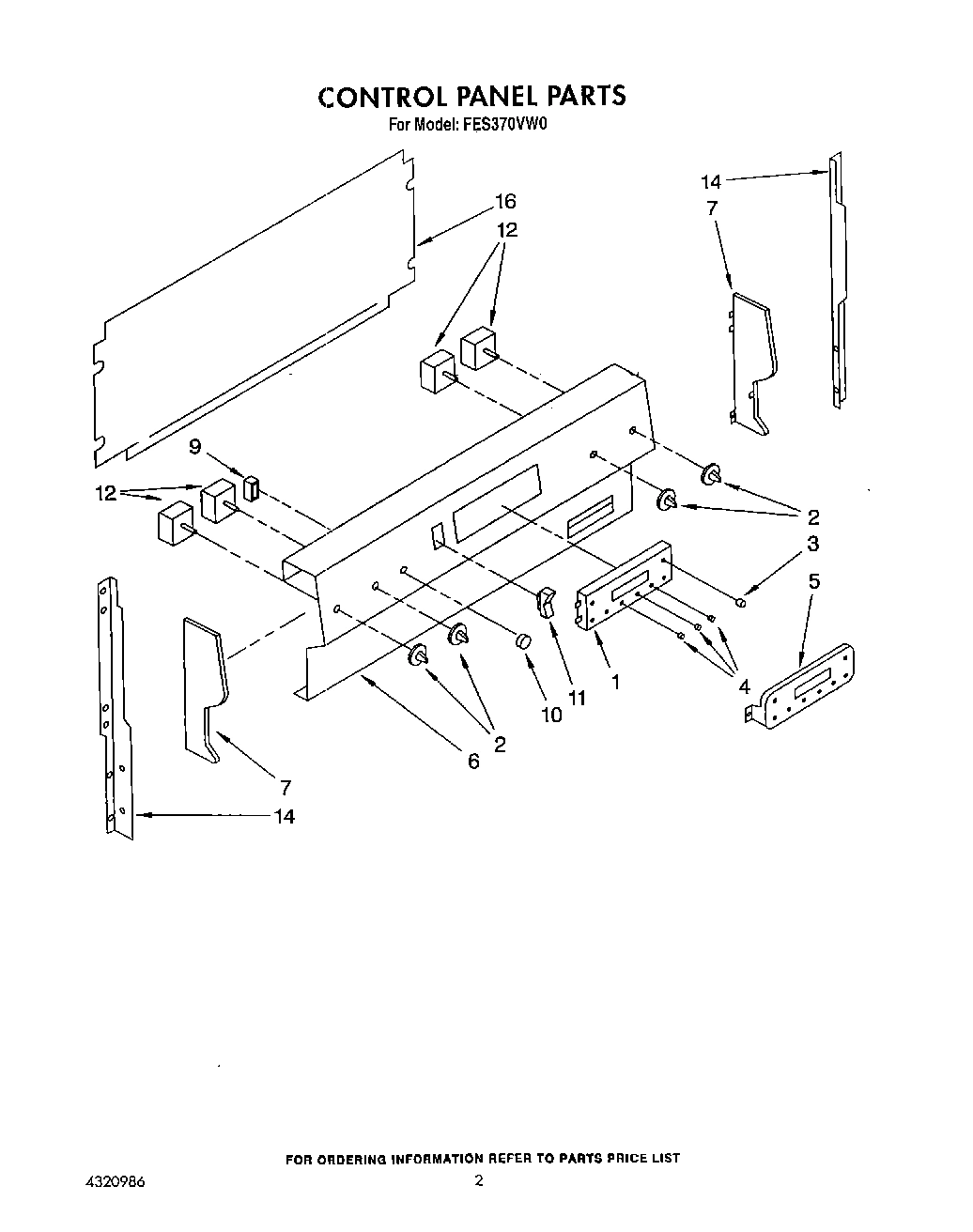 02 - CONTROL PANEL, LIT/OPTIONAL