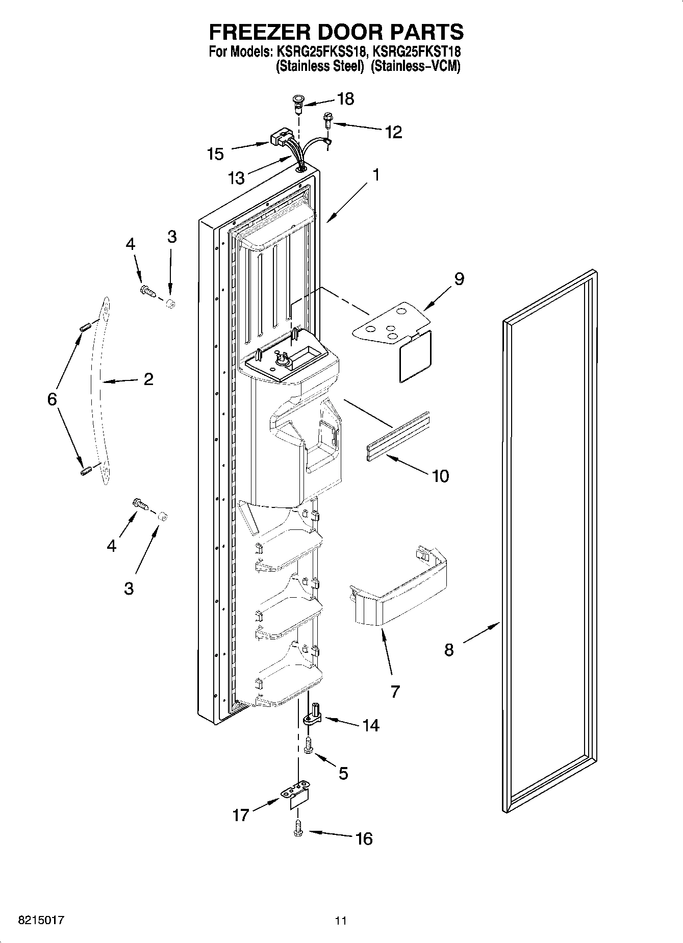 07 - FREEZER DOOR PARTS