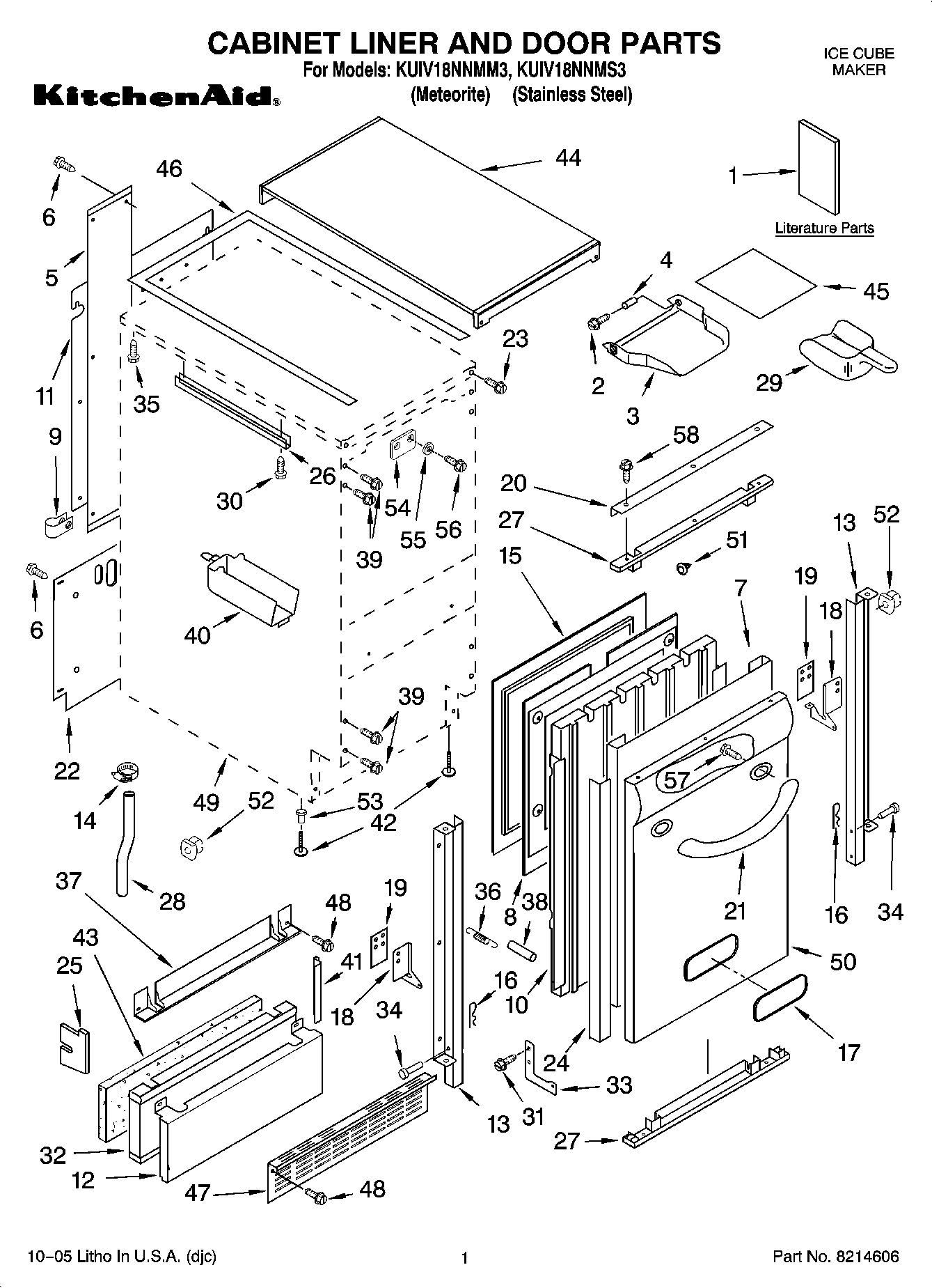 01 - CABINET LINER AND DOOR PARTS
