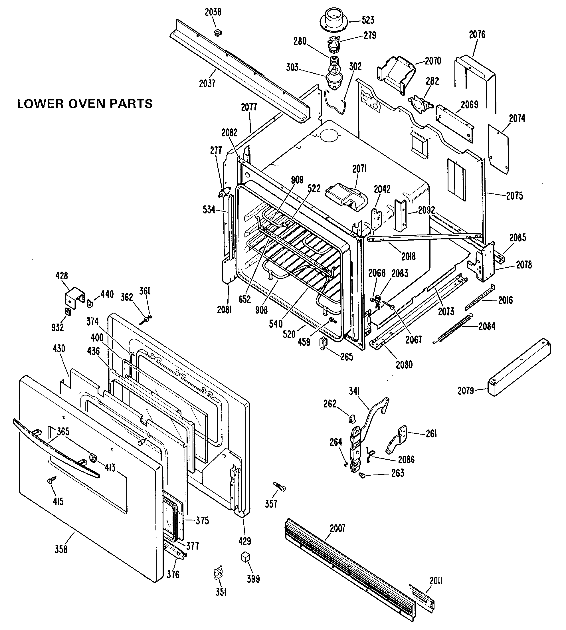 LOWER OVEN PARTS