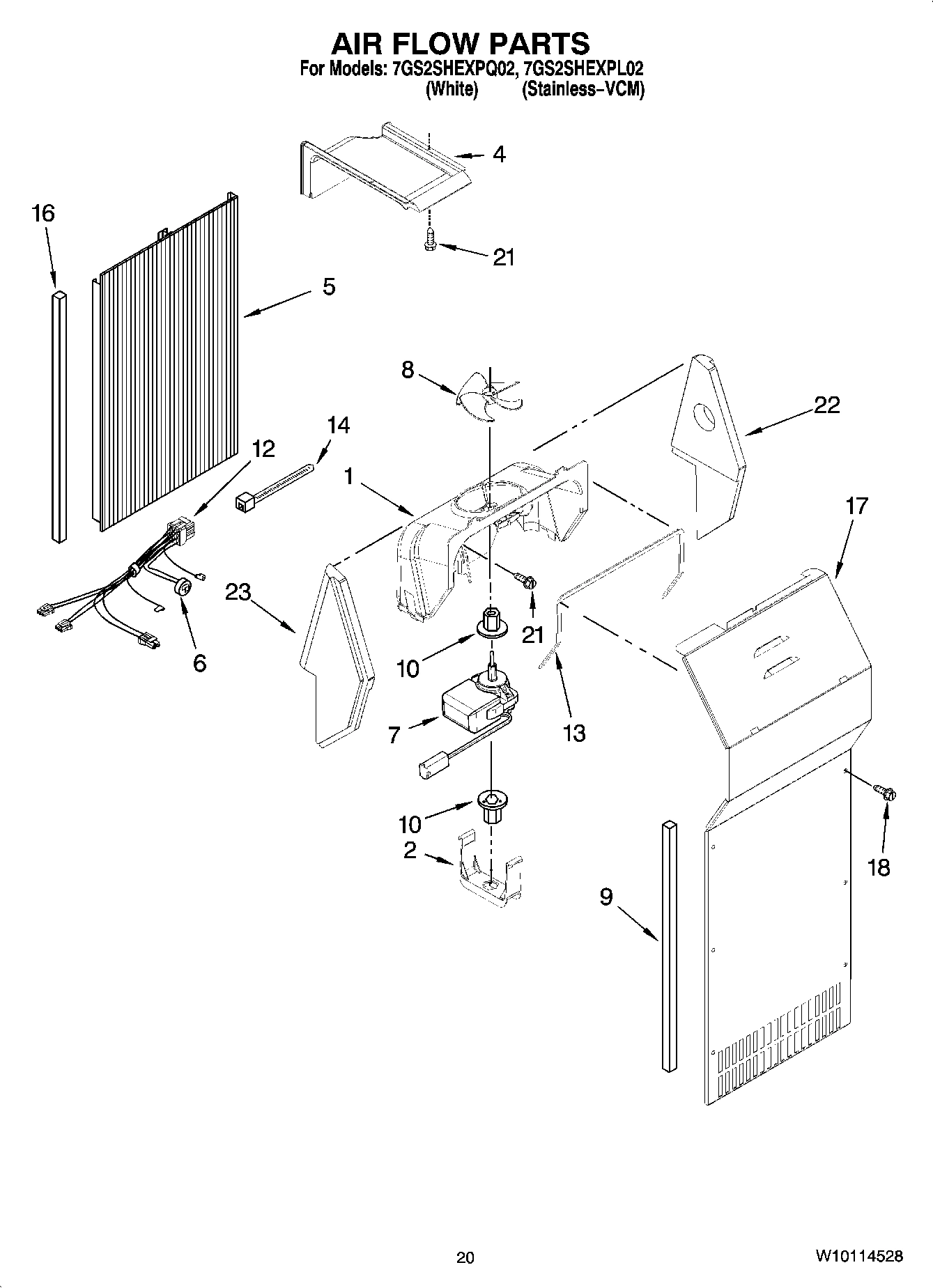 12 - AIR FLOW PARTS, OPTIONAL PARTS (NOT INCLUDED)