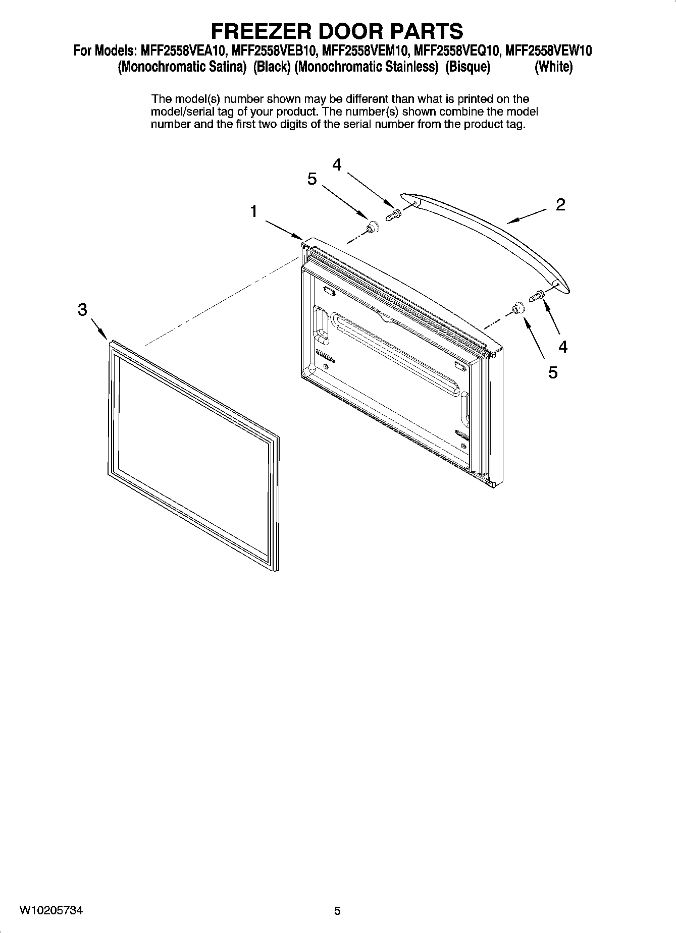 03 - FREEZER DOOR PARTS