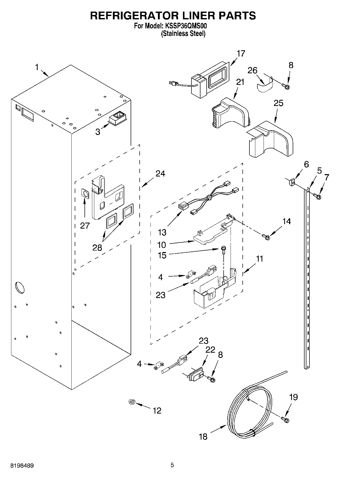 04 - REFRIGERATOR LINER PARTS