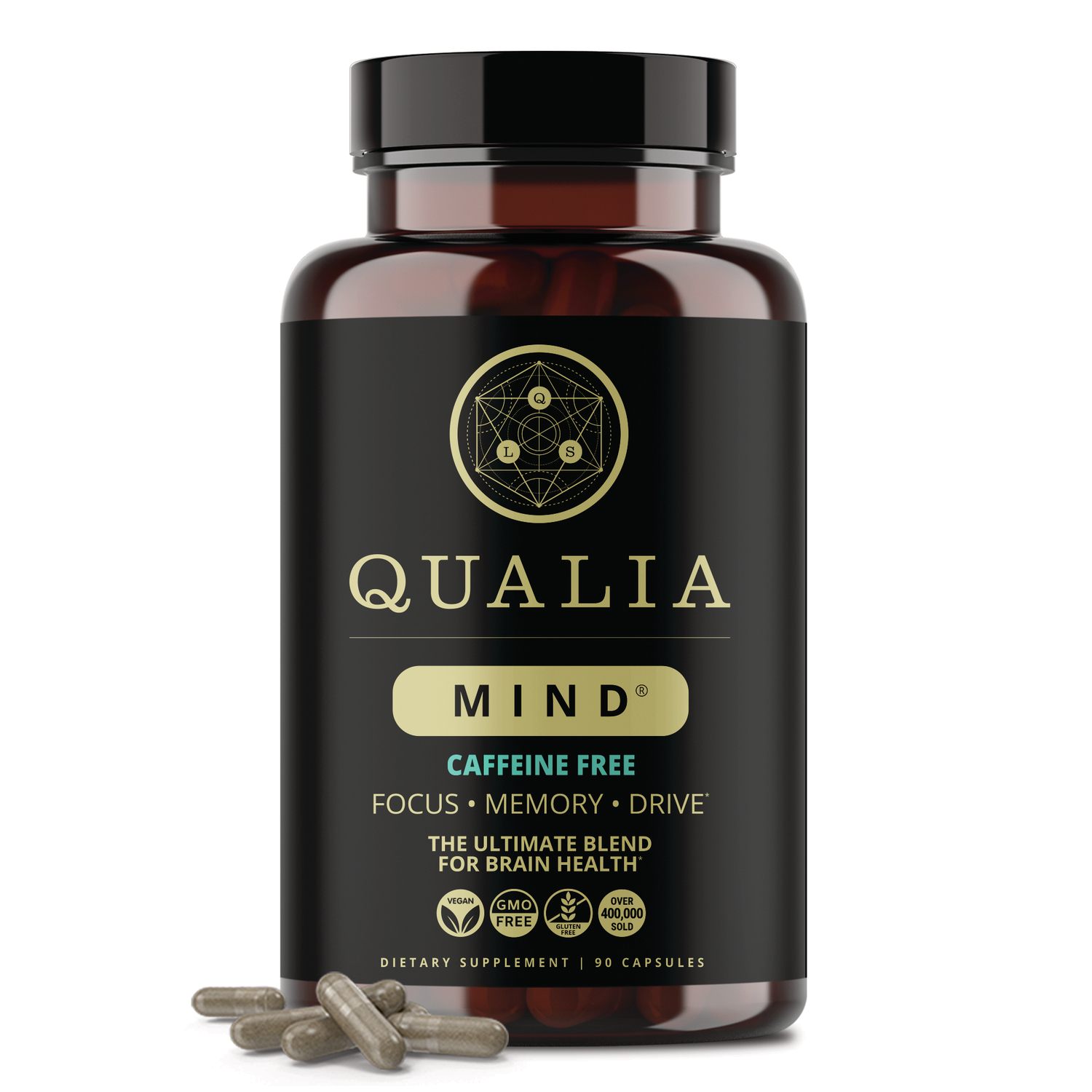 Qualia Life Sciences Mind - Caffeine Free Vitamin | 90 Caps