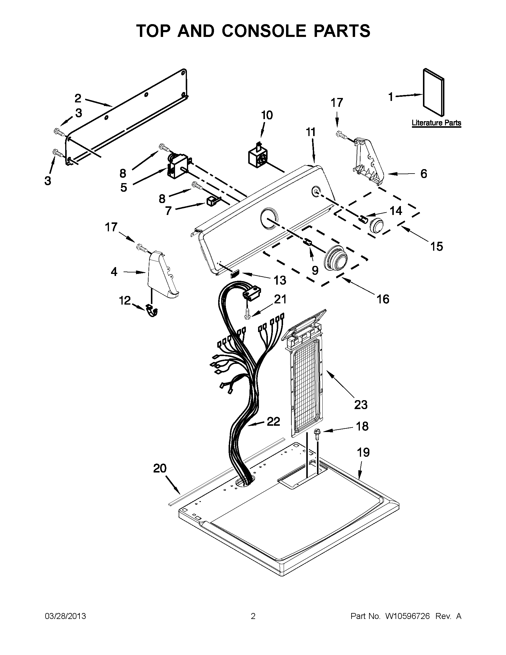 01 - TOP AND CONSOLE PARTS