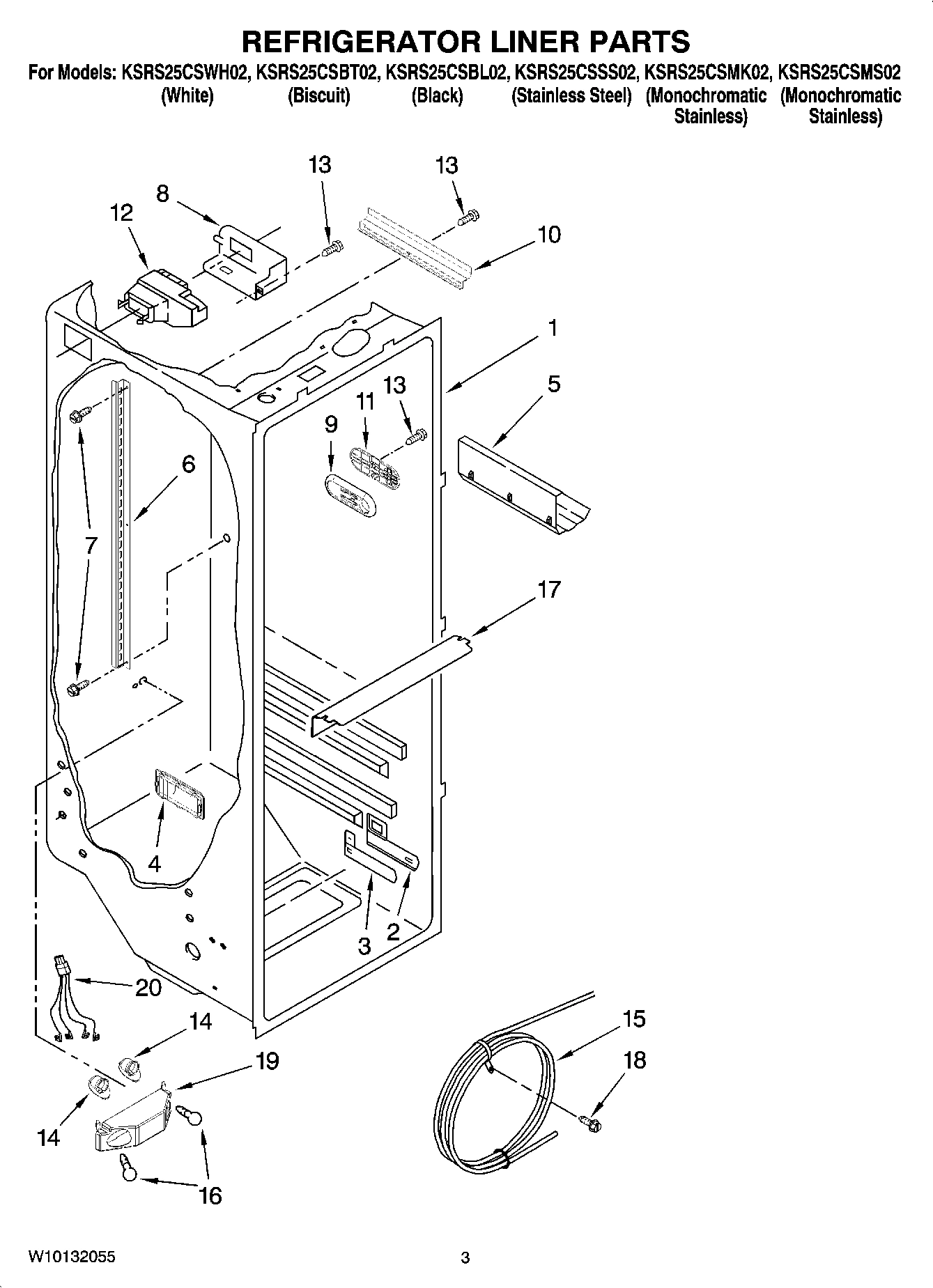 02 - REFRIGERATOR LINER PARTS