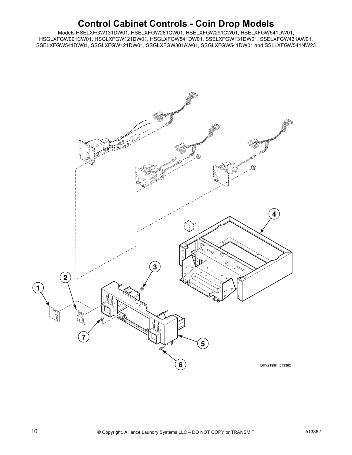 Control Cabinet Controls - Coin Drop Models