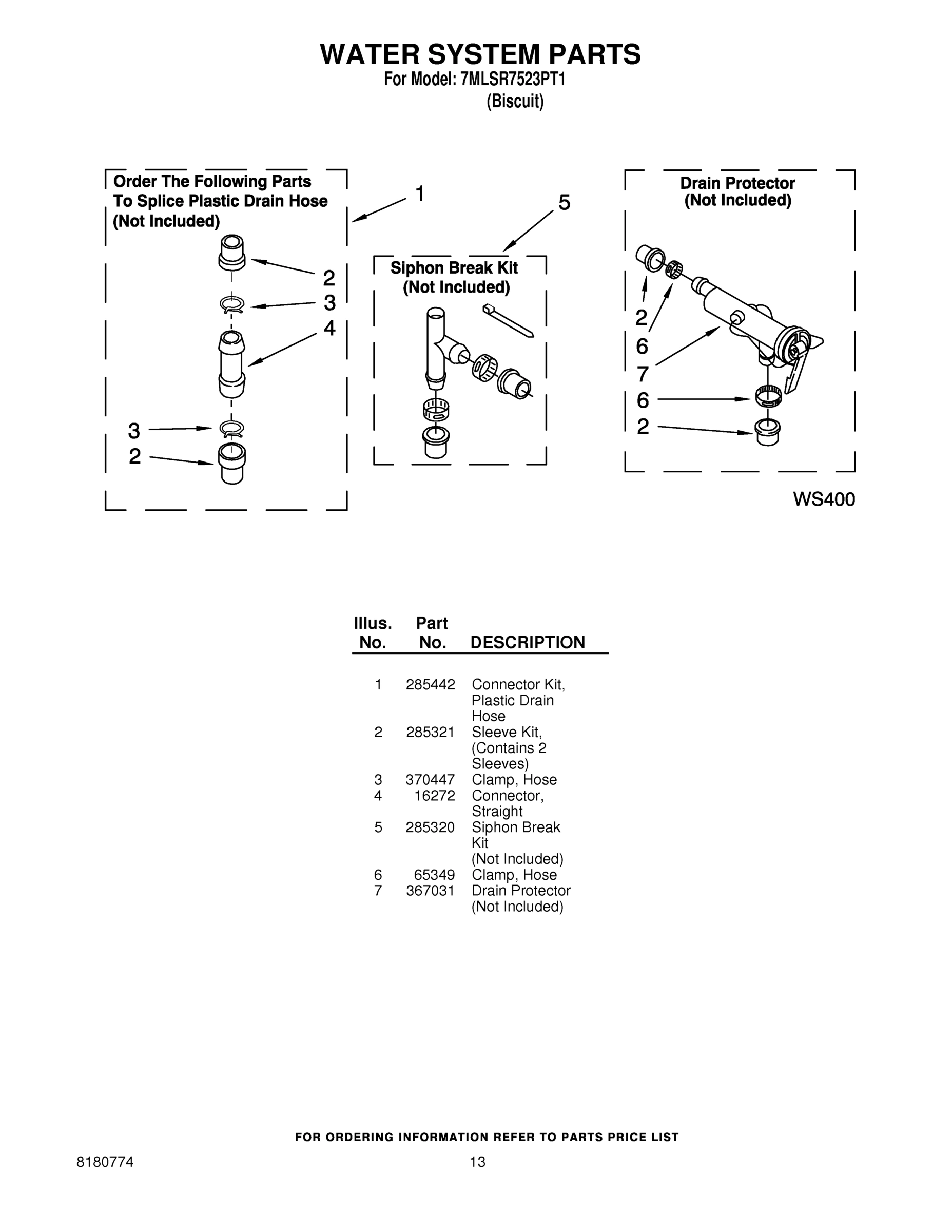 09 - WATER SYSTEM PARTS - OPTIONAL PARTS