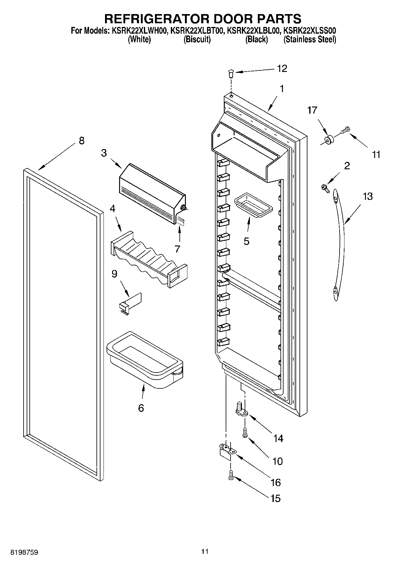 07 - REFRIGERATOR DOOR PARTS