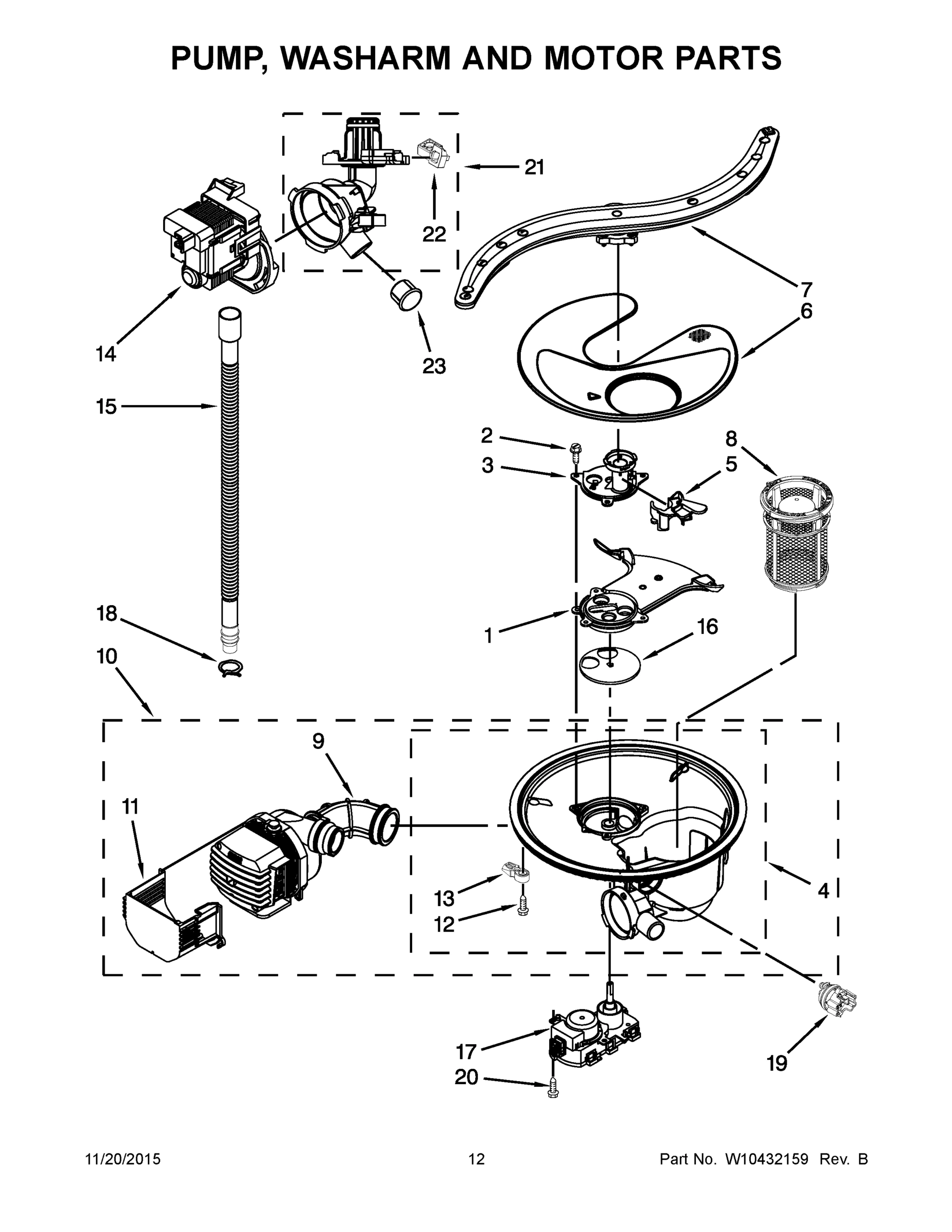 07 - PUMP, WASHARM AND MOTOR PARTS