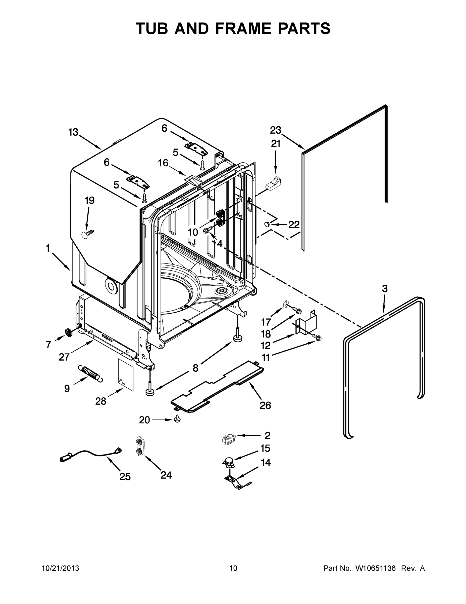 06 - TUB AND FRAME PARTS