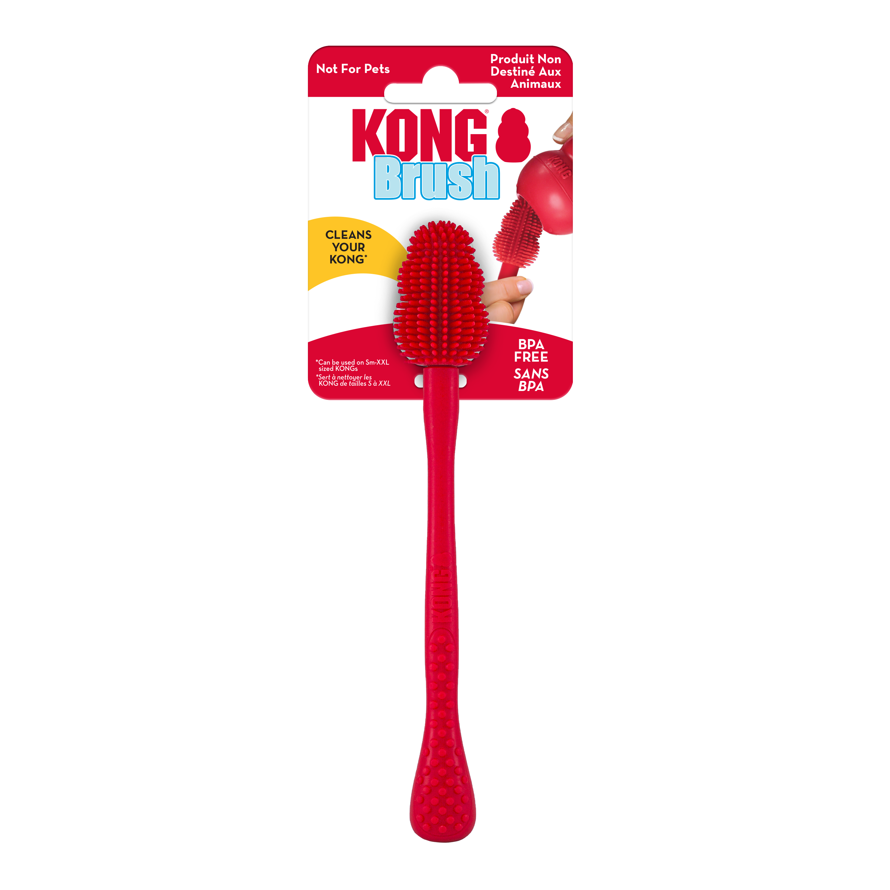 Imagem do produto da escova de limpeza KONG na embalagem