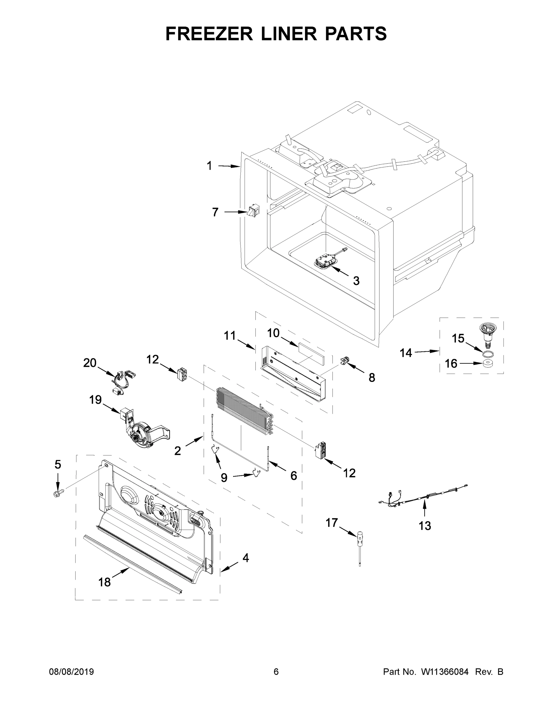 04 - FREEZER LINER PARTS