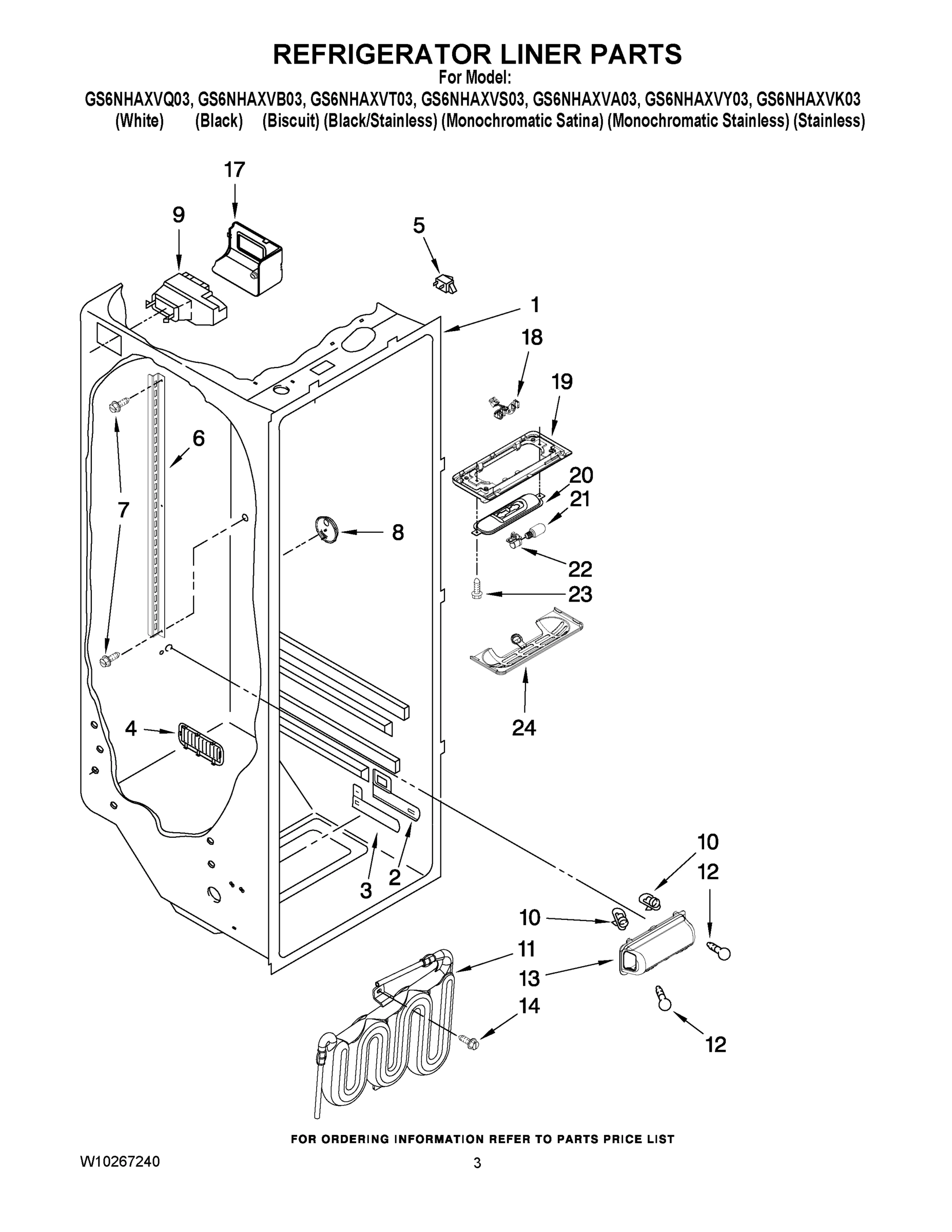 02 - REFRIGERATOR LINER PARTS