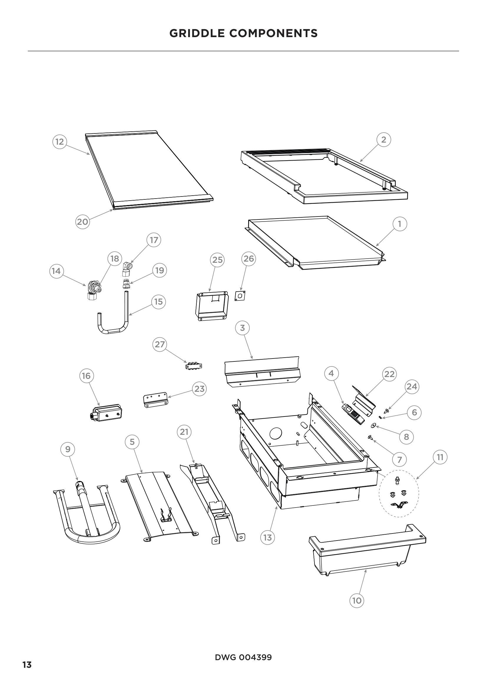 GRIDDLE COMPONENTS
