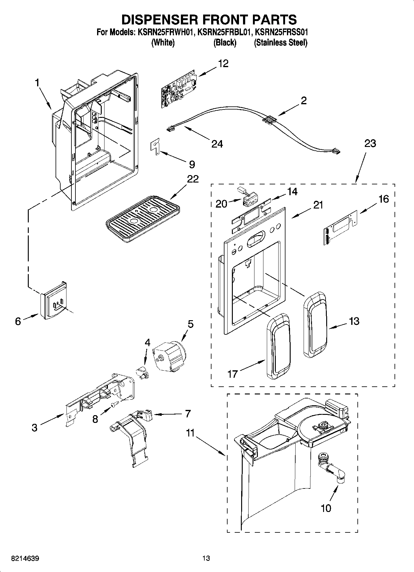 08 - DISPENSER FRONT PARTS