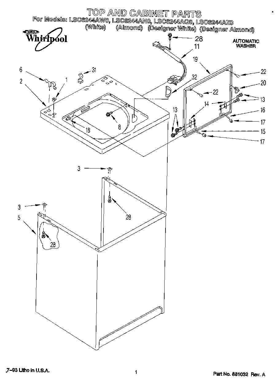 01 - TOP AND CABINET, LITERATURE AND OPT