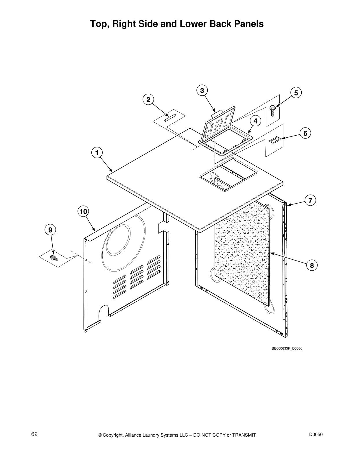 Top, Right Side and Lower Back Panels
