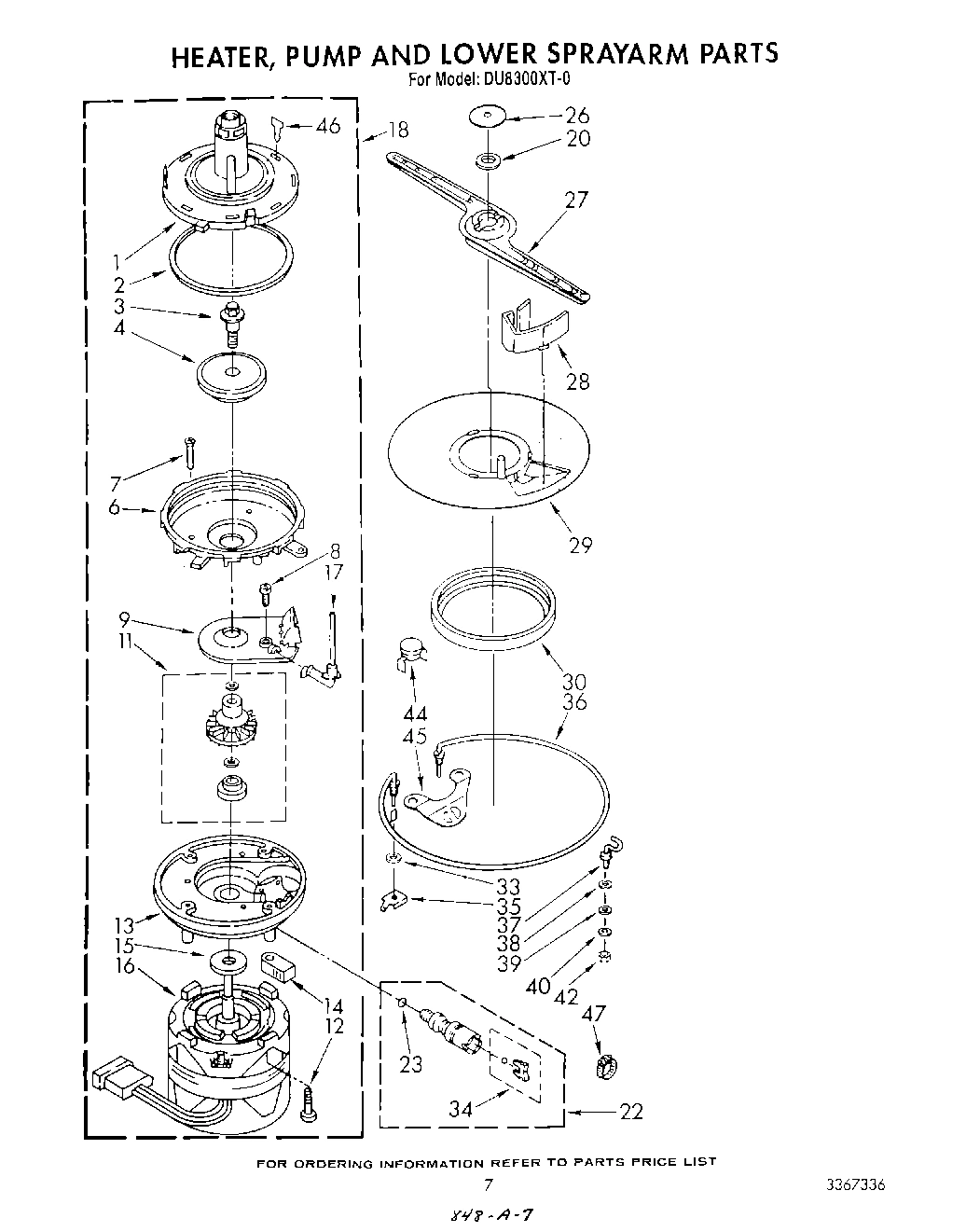 05 - HEATER, PUMP AND LOWER SPRAY ARM