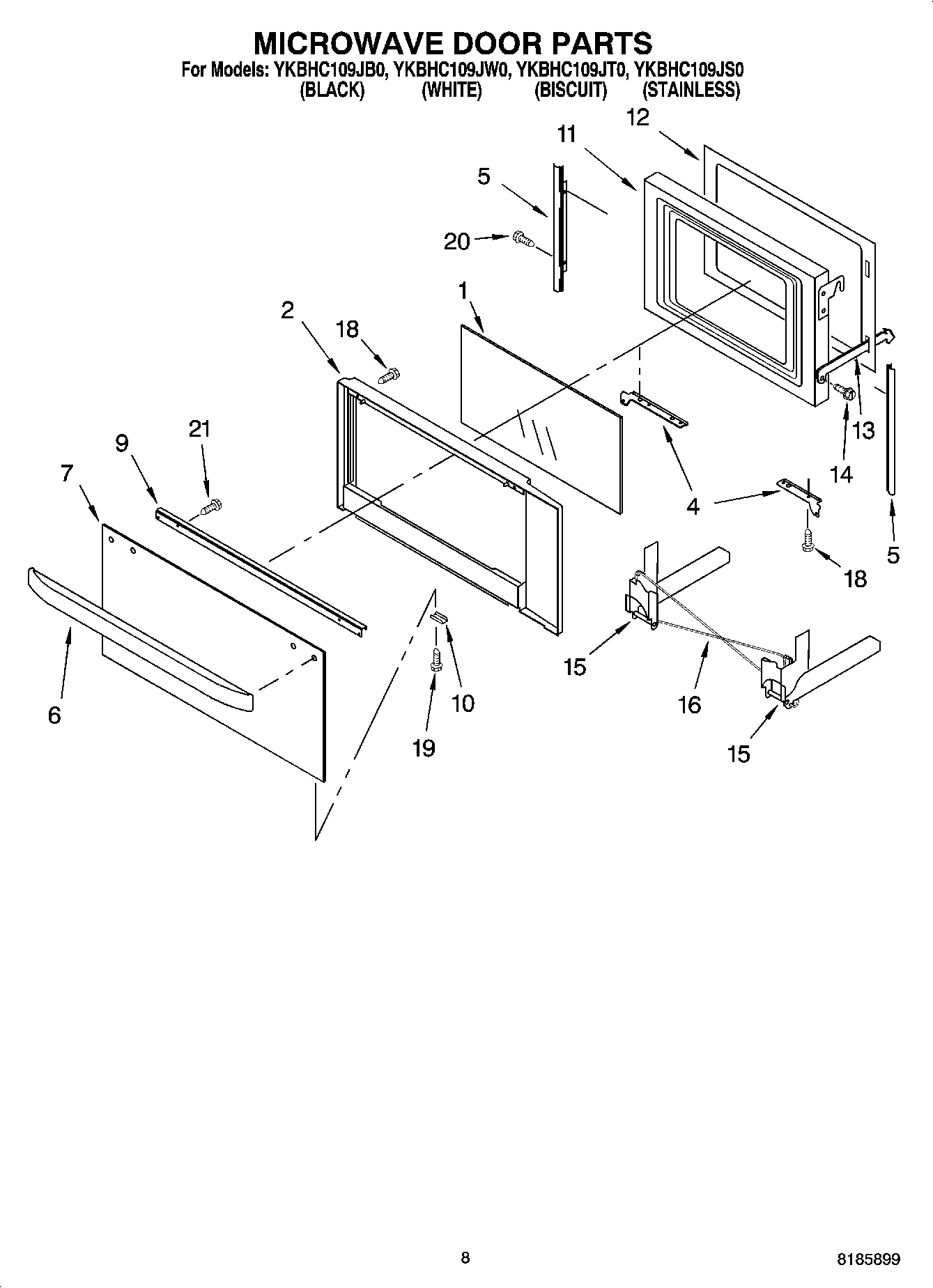 06 - MICROWAVE DOOR PARTS, OPTIONAL PARTS