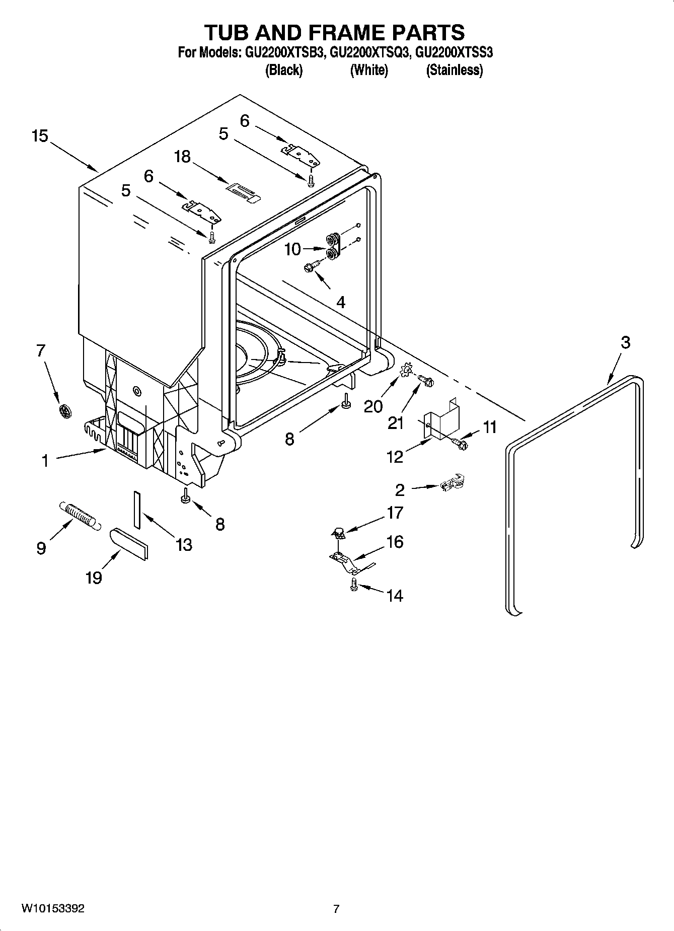 07 - TUB AND FRAME PARTS