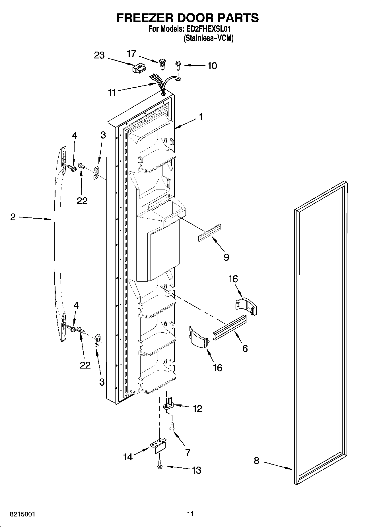 07 - FREEZER DOOR PARTS