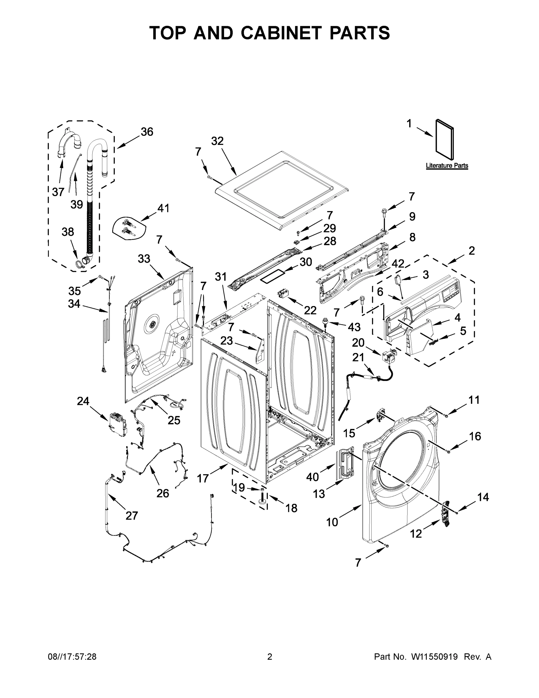 02 - TOP AND CABINET PARTS