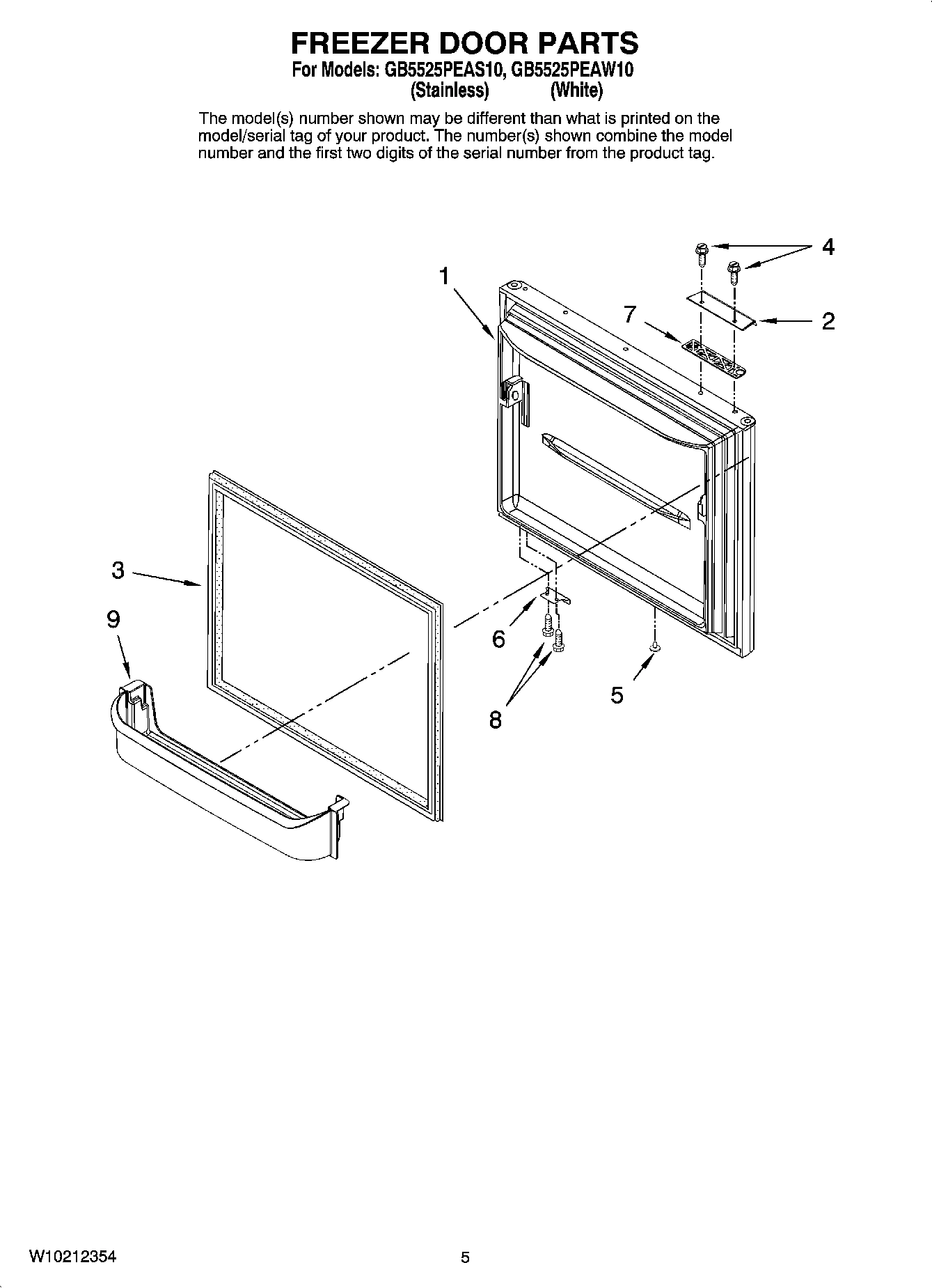03 - FREEZER DOOR PARTS