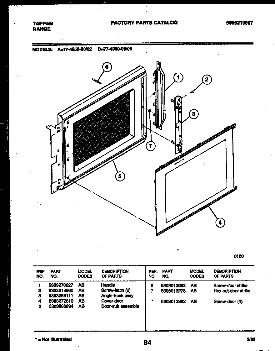 08 - UPPER OVEN DOOR PARTS