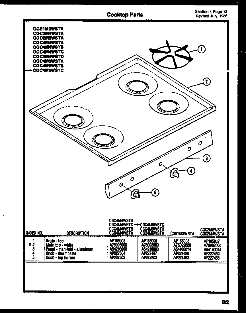 09 - COOKTOP PARTS