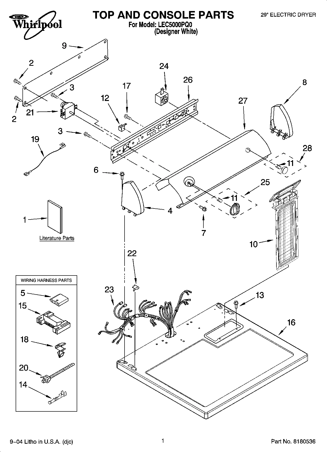 01 - TOP AND CONSOLE PARTS