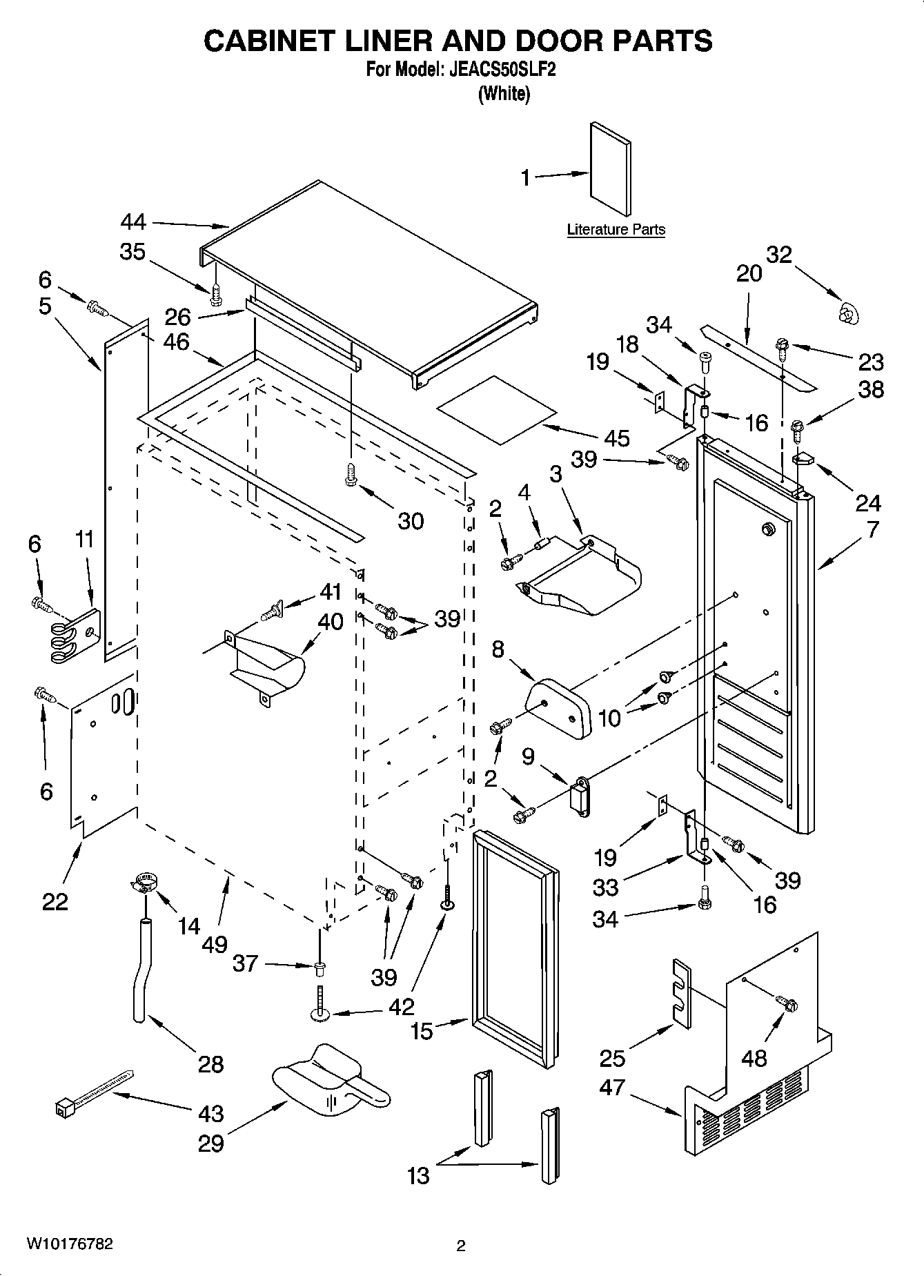 01 - CABINET LINER AND DOOR PARTS