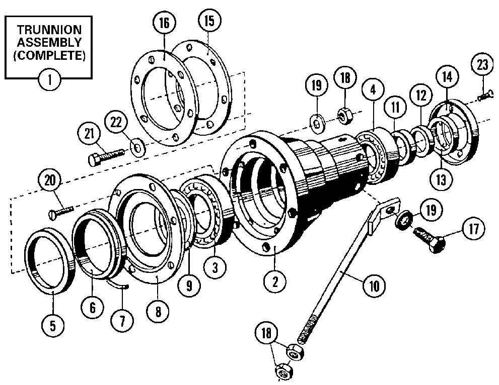 01 - BEARINGS & TRUNNION ASSEMBLY