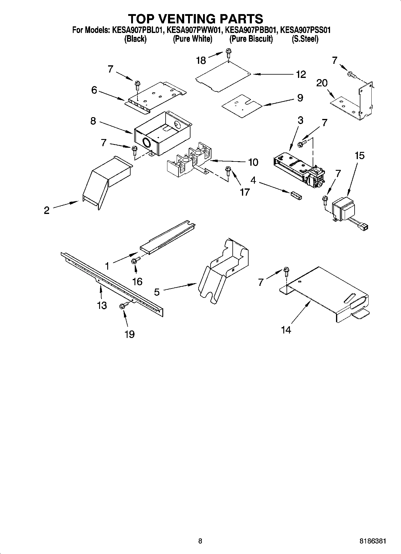 06 - TOP VENTING PARTS, OPTIONAL PARTS