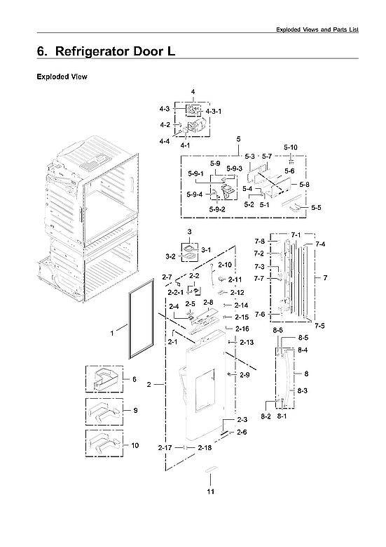 Left Refrigerator Door