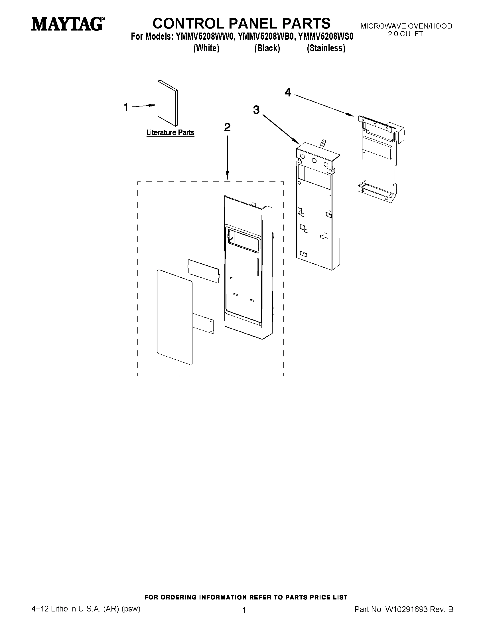 01 - CONTROL PANEL PARTS