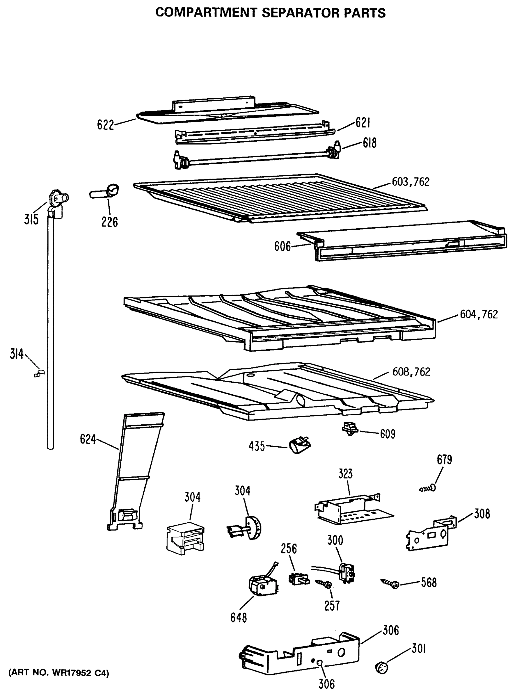 COMPARTMENT SEPARATOR PARTS