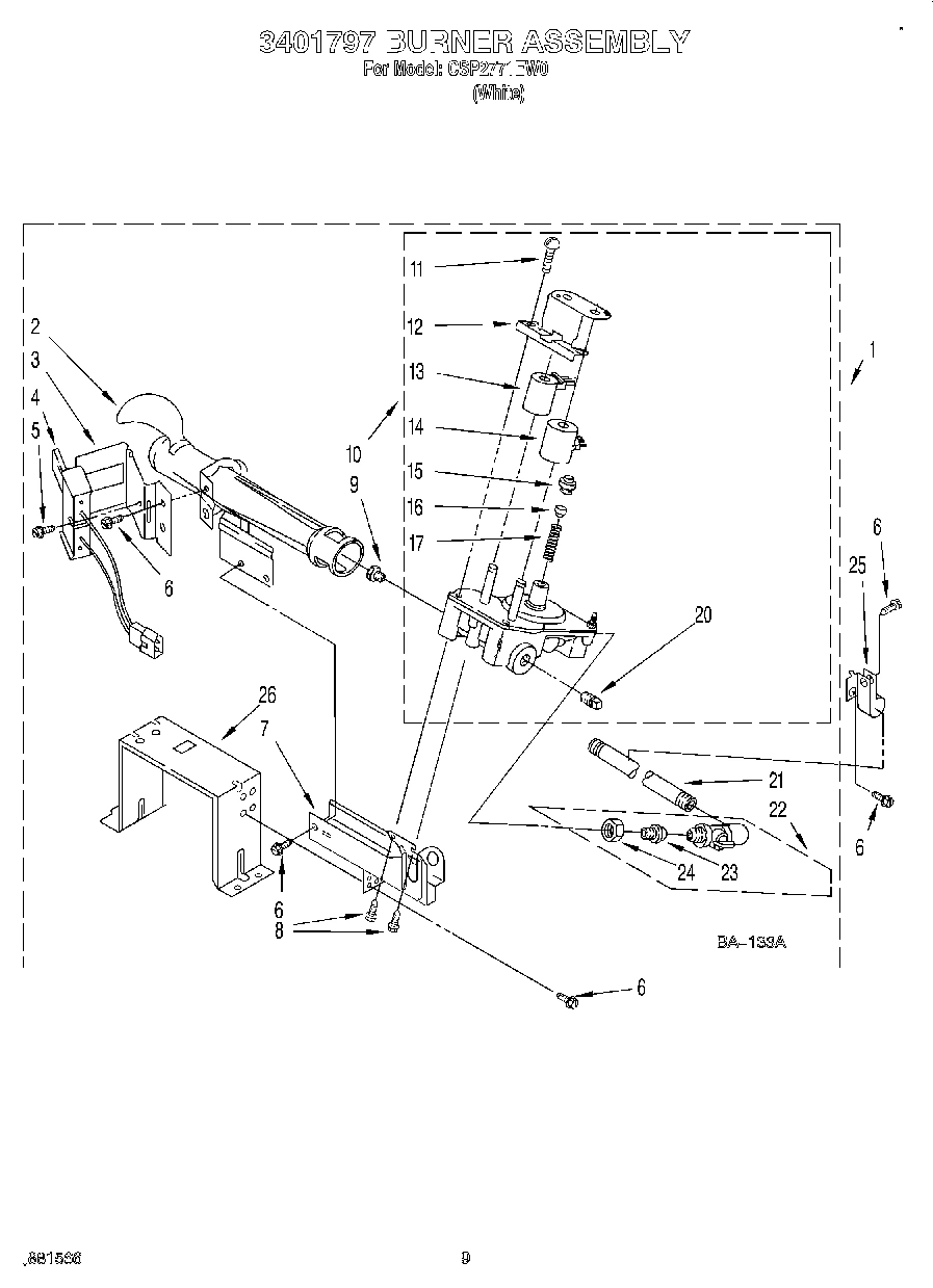 06 - 3401797 BURNER ASSEMBLY