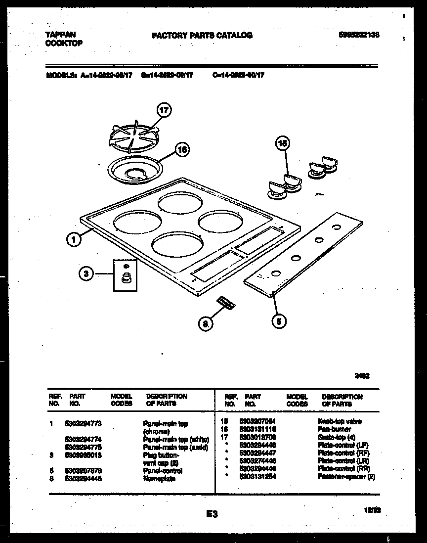 02 - COOKTOP PARTS