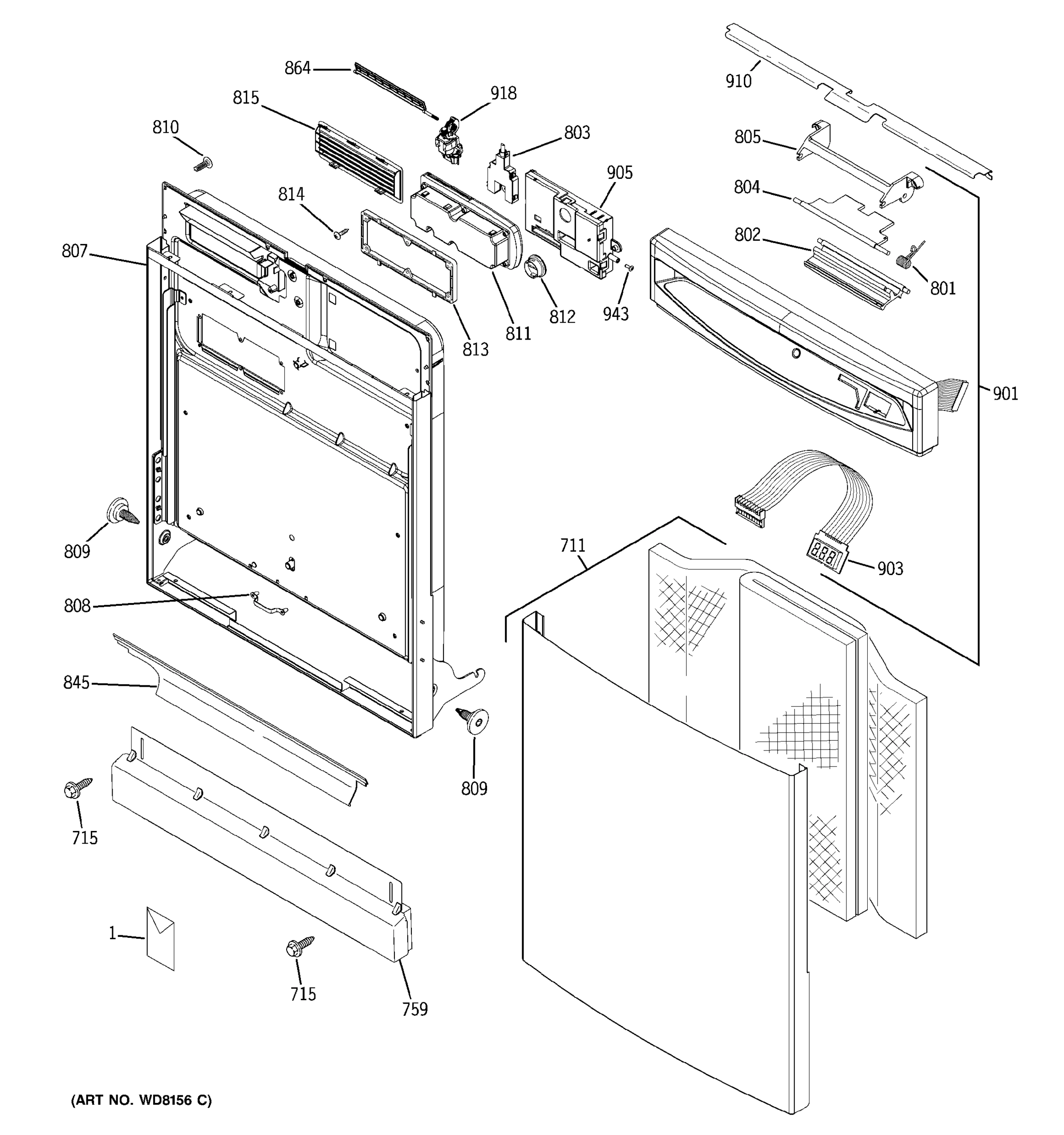 ESCUTCHEON & DOOR ASSEMBLY
