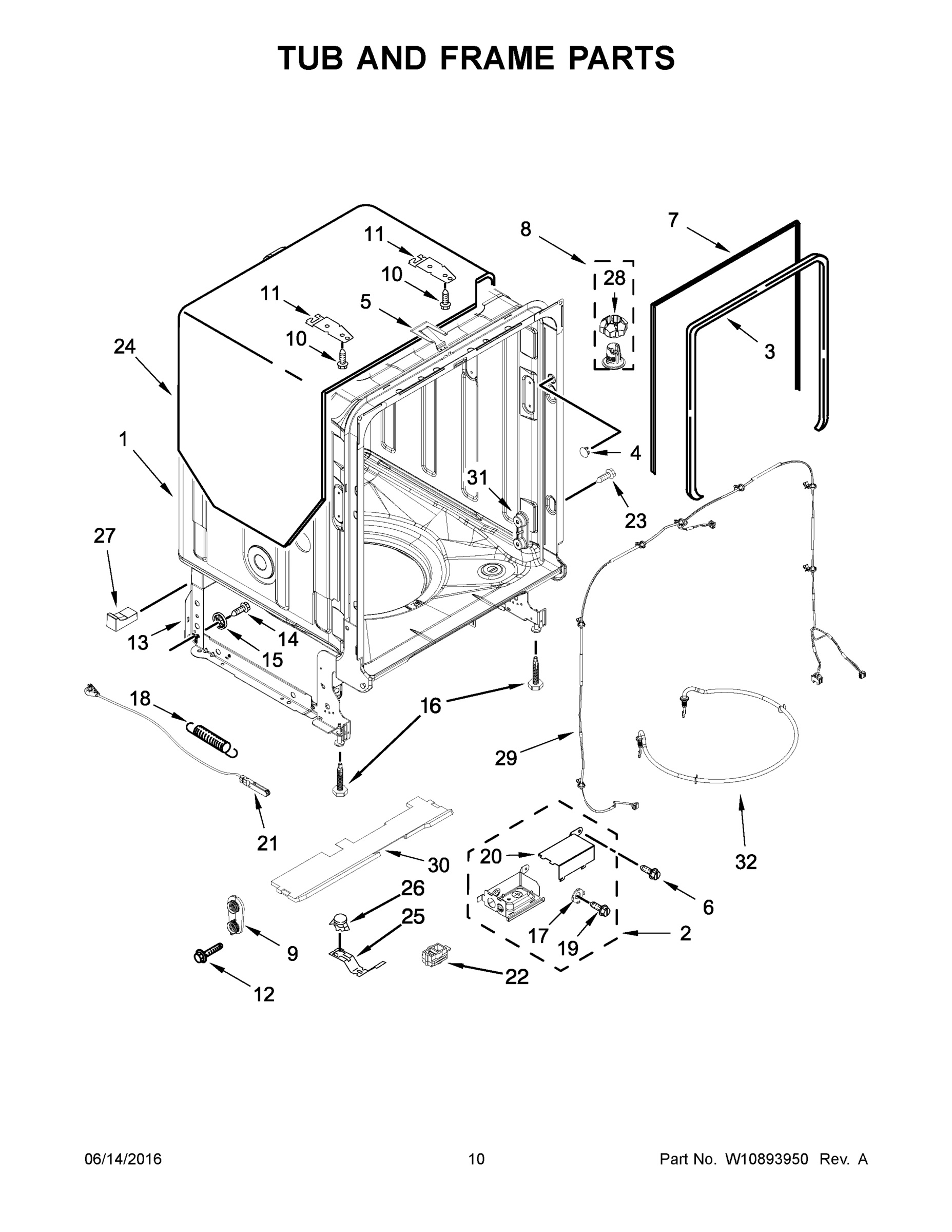 06 - TUB AND FRAME PARTS
