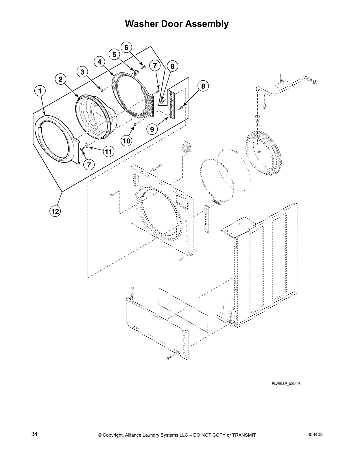 Washer Door Assembly