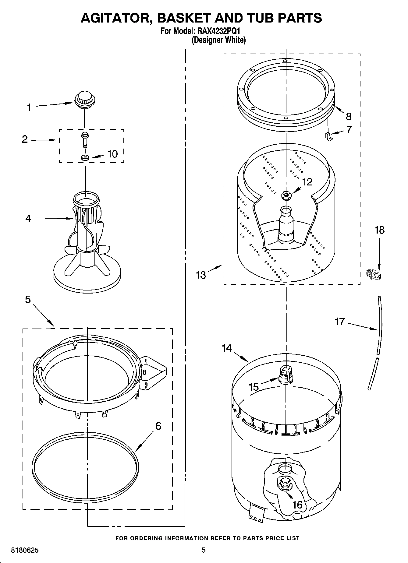 03 - AGITATOR, BASKET AND TUB PARTS