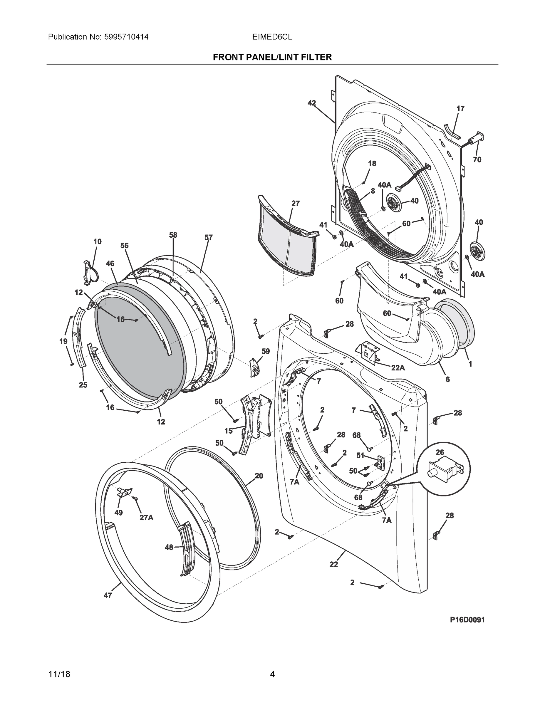 03 - FRONT PANEL/LINT FILTER