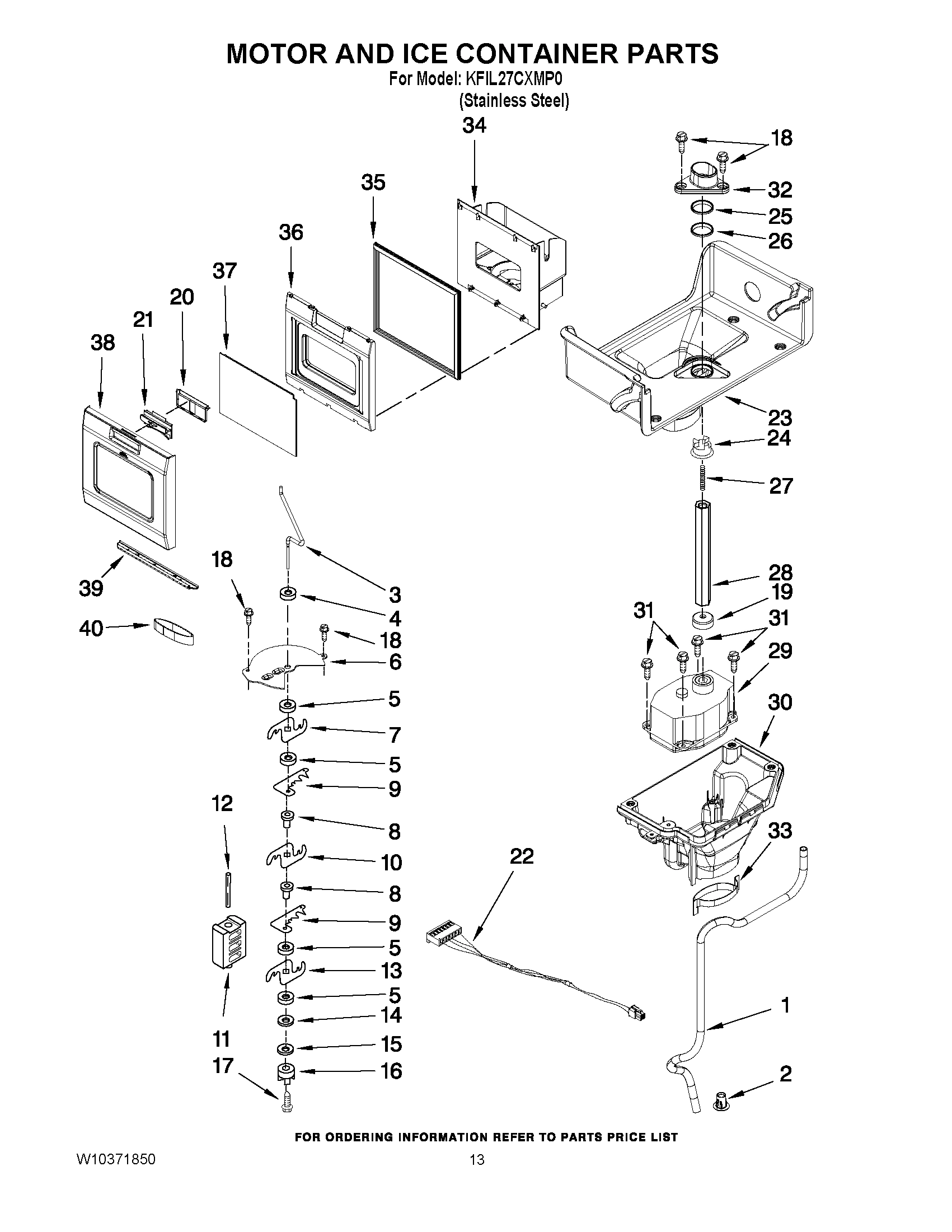 07 - MOTOR AND ICE CONTAINER PARTS
