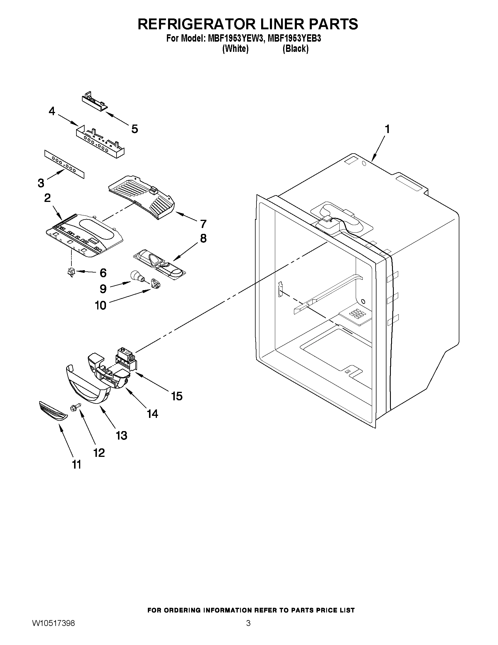 02 - REFRIGERATOR LINER PARTS