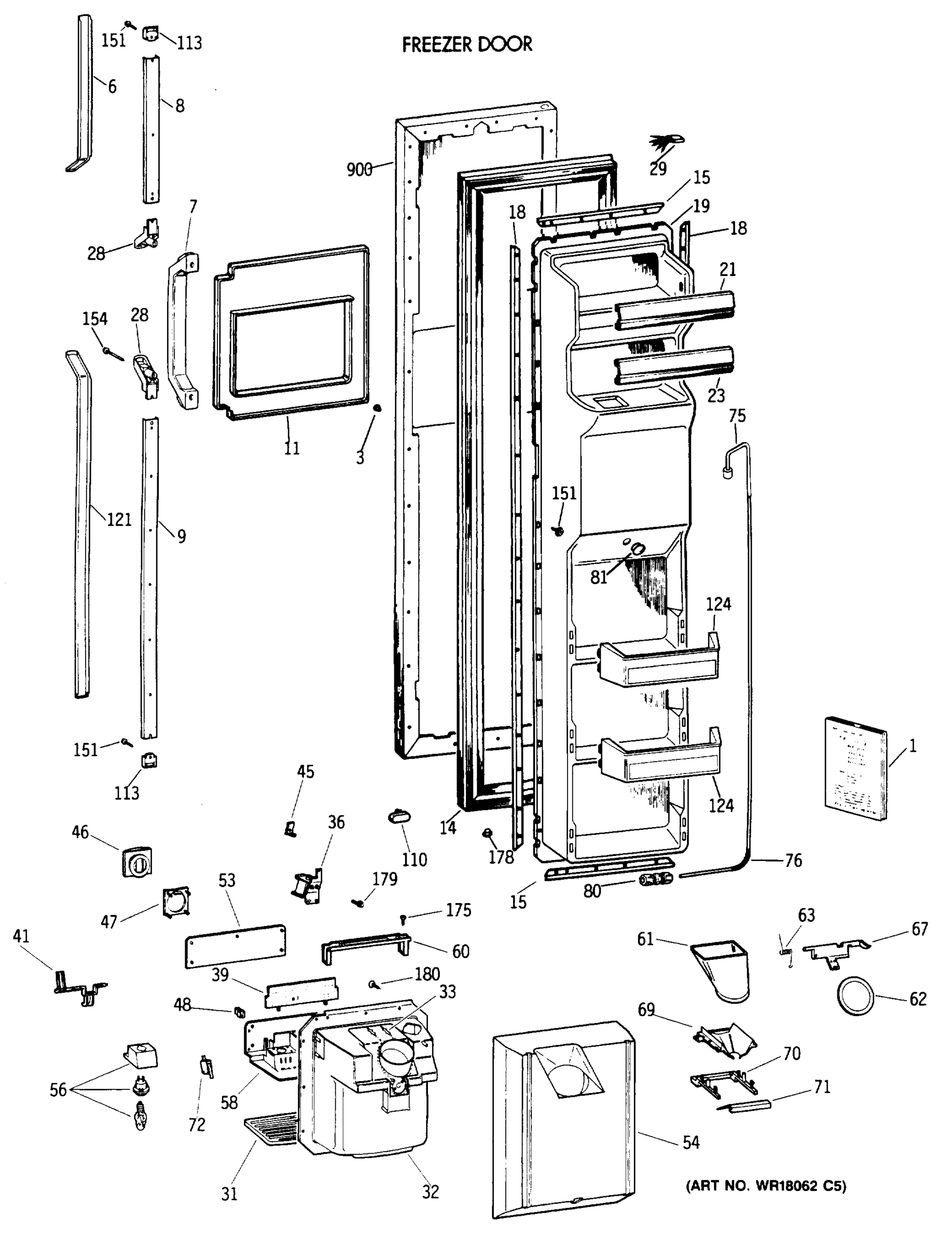 FREEZER DOOR