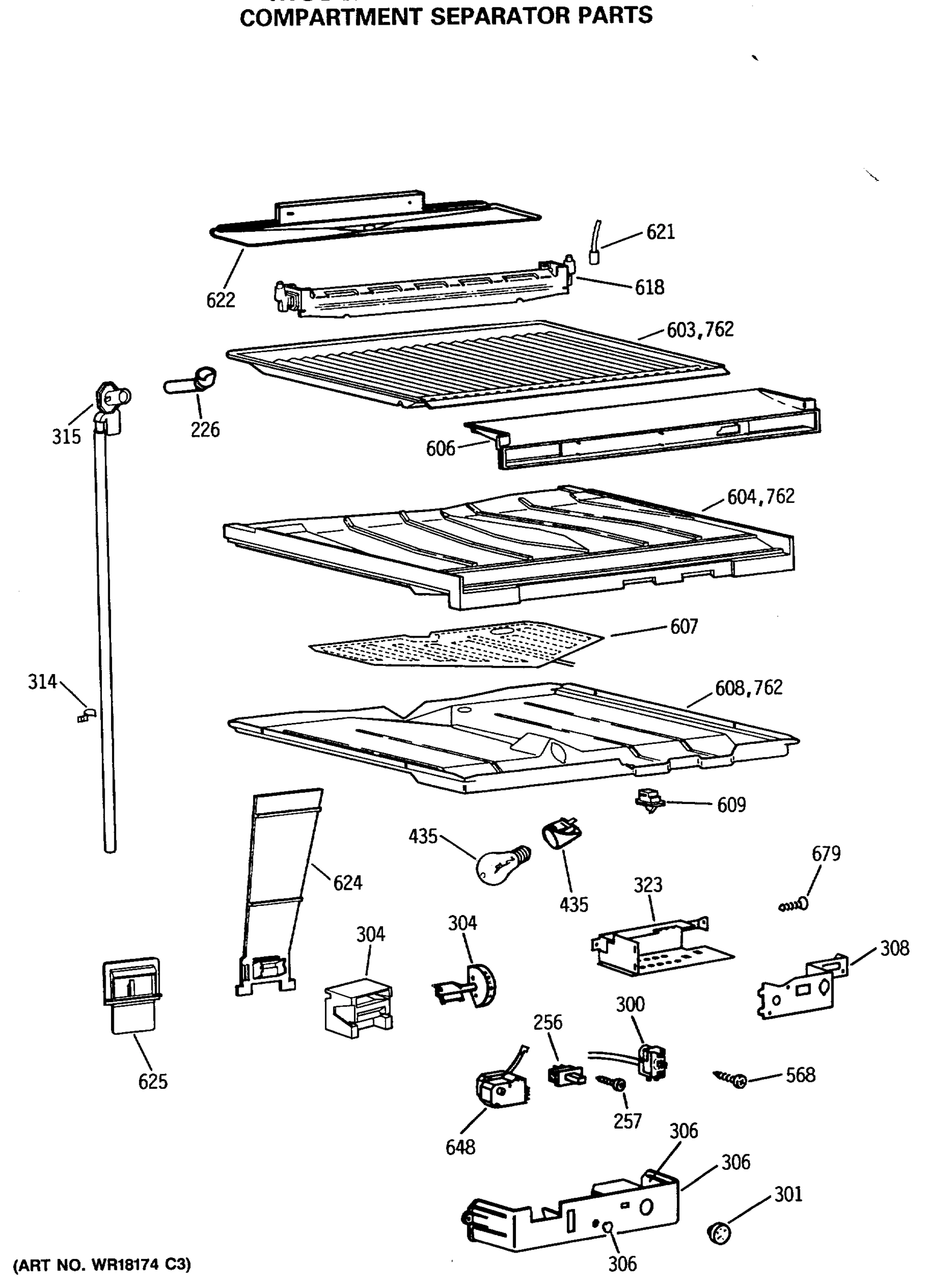 COMPARTMENT SEPARATOR PARTS